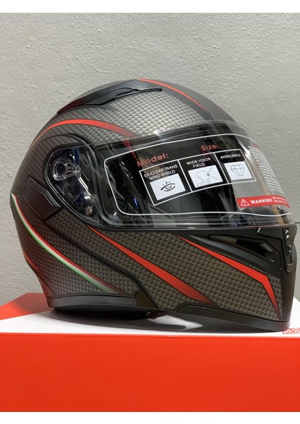 JK902 Çene Açılır Güneş Vizörlü Kask