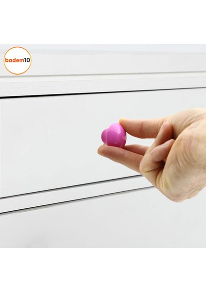 Mantar Düğme Metal (PEMBE) Yuvarlak Çocuk Odası Mobilya Mutfak Çekmece Dolap Kulpu Kulbu Kulpları
