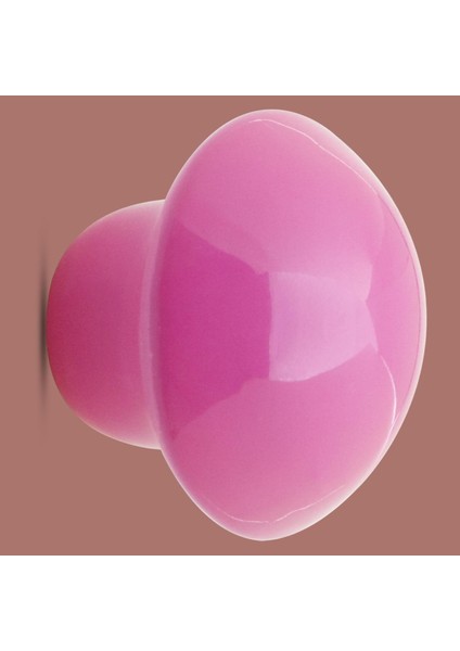 Mantar Düğme Metal (PEMBE) Yuvarlak Çocuk Odası Mobilya Mutfak Çekmece Dolap Kulpu Kulbu Kulpları