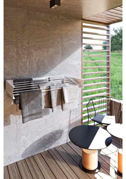 Katlanabilir Çamaşır Kurutmalığı Dekoratif Askılık Metal Beyaz 75 cm fırsatları