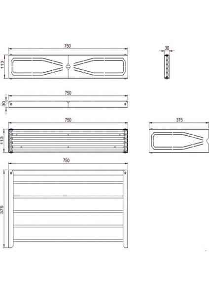 Katlanabilir Çamaşır Kurutmalığı Dekoratif Askılık Metal Beyaz 75 cm indirimleri