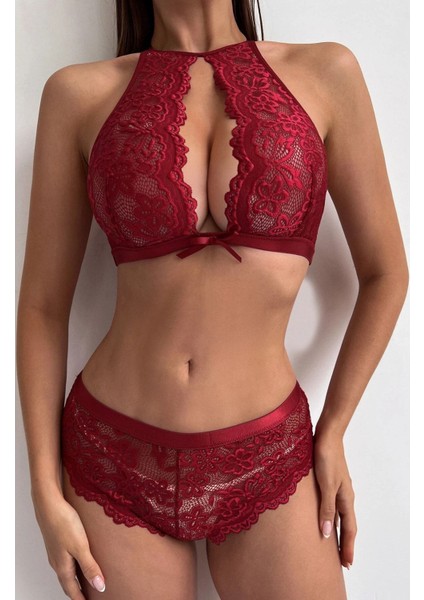 Kadın Sırt Dantel Detaylı Şık Iç Çamaşır Takımı - 2 Parça Sütyen Külot Takımı - 6700 fırsatları