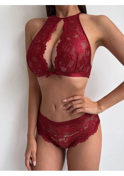 Kadın Sırt Dantel Detaylı Şık Iç Çamaşır Takımı - 2 Parça Sütyen Külot Takımı - 6700 indirimleri