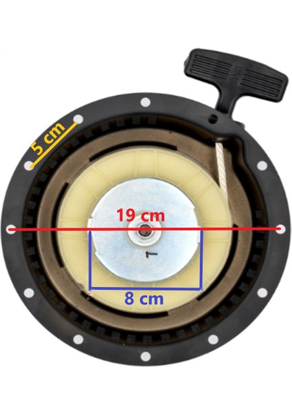 Starter Çalıştırma Çekme Kapağı Komple 7 Hp