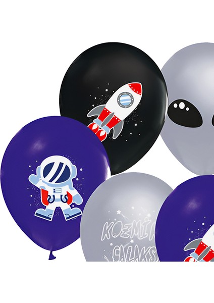 Kozmik Galaksi Balon, 30CM x 6 Adet