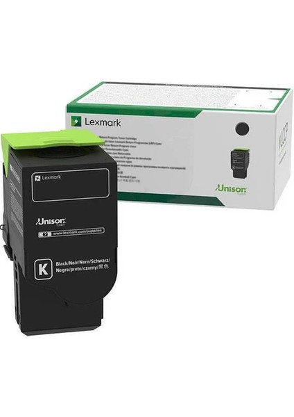 78C5UK0 CS521/622 - CX622/625 10.500 Sayfa Siyah Toner