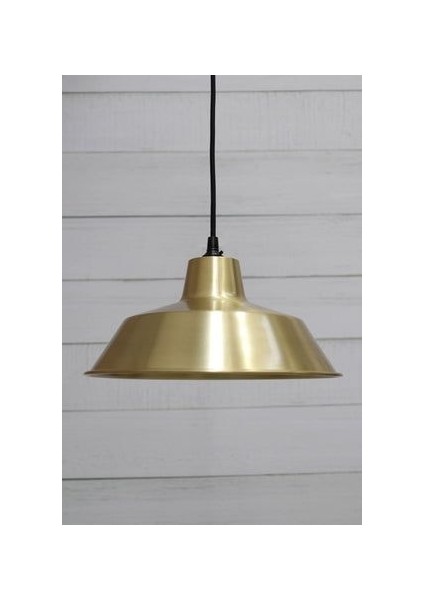 Retro Metal Gold Tekli Metal Sarkıt Avize Çap:35 cm