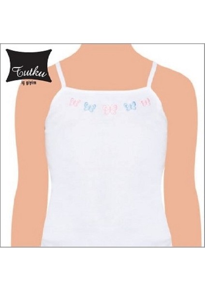 Kız Ip Askılı Işlemeli Atlet 3 Adet