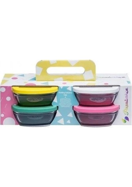 96840 Pudding Saklama Kabı 4 Ad. x 310 cc