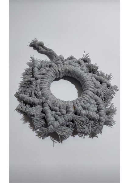 Makrome Kartanesi Duvar Süsü - Gri fiyatları