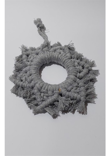 Makrome Kartanesi Duvar Süsü - Gri modelleri