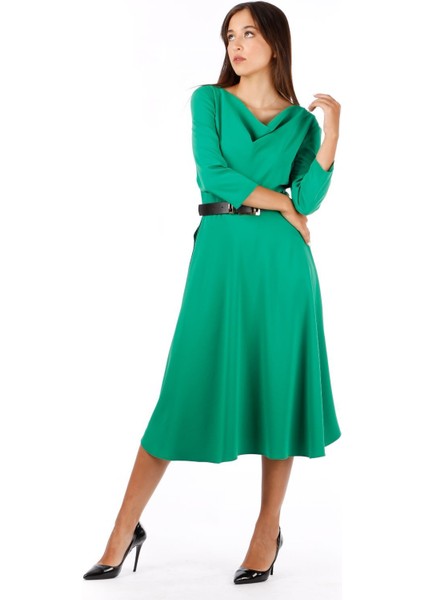 Kadın Kemerli Midi Boy Elbise10 modelleri