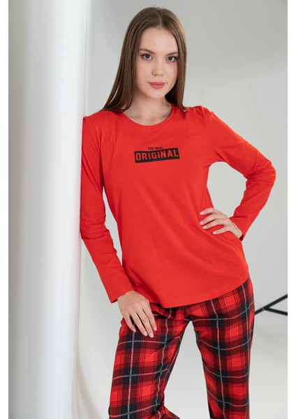 Pamuklu Kadın Uzun Kol Pijama Takım" fiyatları