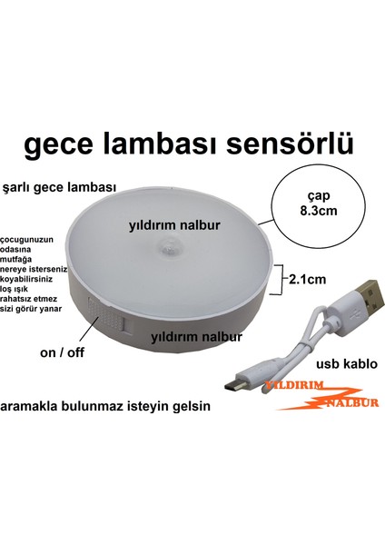Sensörlü Gece Lambası Şarjlı Ledli Anahtarlı Deprem Lambası fiyatları