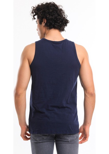 Men Tank Top Navy Erkek Atlet 21643-15