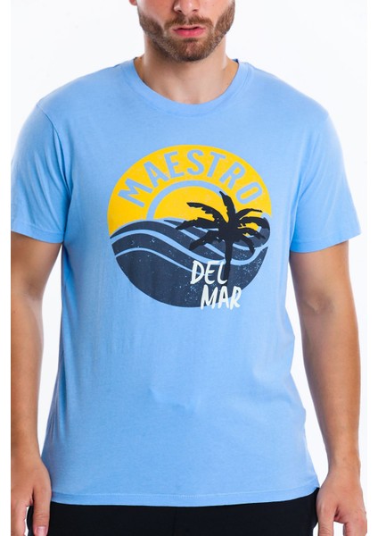 Men Tshirt Erkek Mavi Tshirt 22538-03 fiyatları
