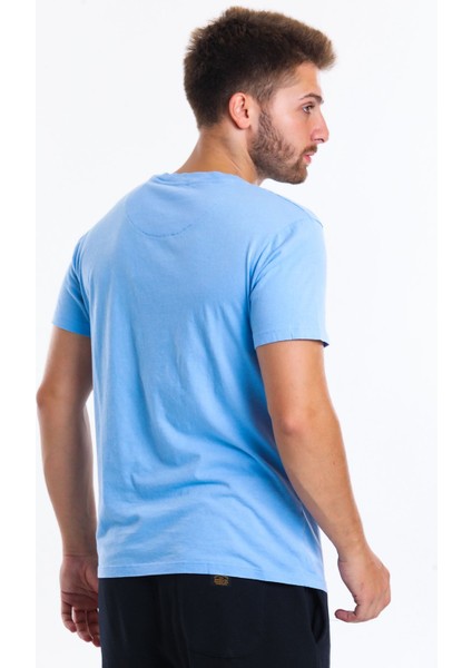 Men Tshirt Erkek Mavi Tshirt 22538-03 modelleri