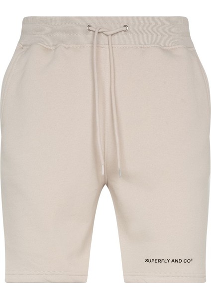 Men Sweat Şort Erkek Bej Şort 23153-22