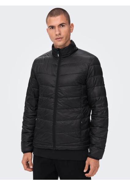 Carven Quilted Puffer Otw Noos Erkek Siyah Mont 22023051-0210