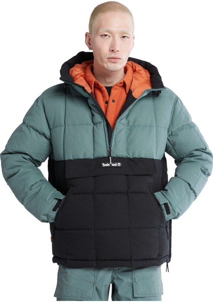 Pu Puffer Anorak Erkek Kapüşonlu Mont