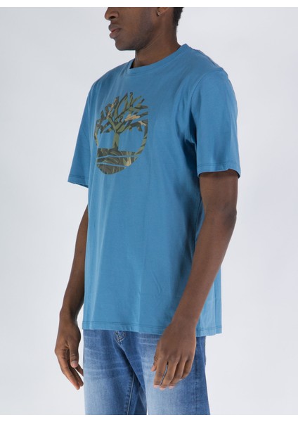 Ss Tree Logo Camo Tee Erkek Mavi Tshirt TB0A68VHDJ51 fiyatları