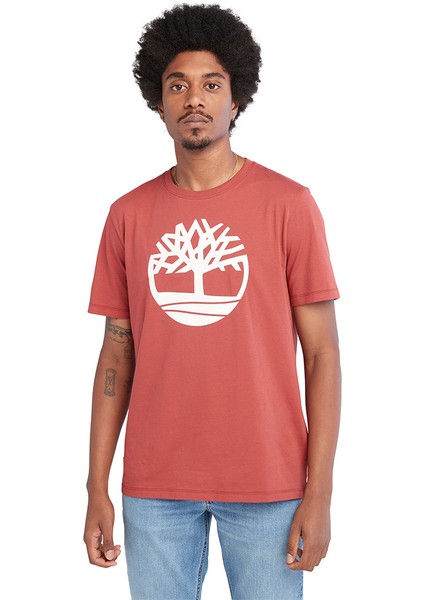 Tree Logo Short Sleeve Erkek Kırmızı Tshirt TB0A2C2RDH91