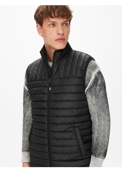 Piet Quilted Vest Otw Vd Erkek Siyah Yelek 22022614-02