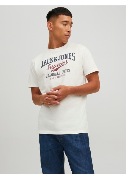 Logo Tee Ss O-Neck 2 Col Erkek Beyaz Tshirt 12210819-01
