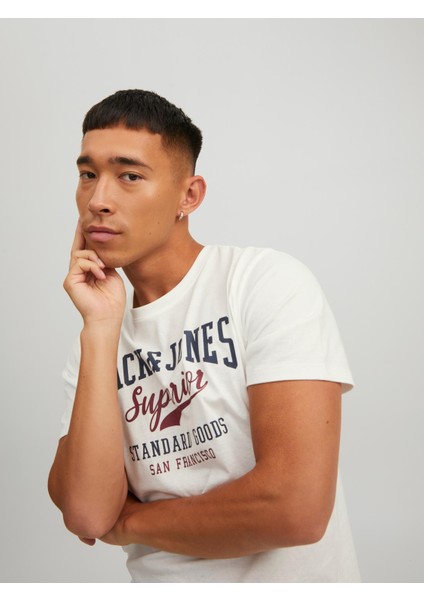 Logo Tee Ss O-Neck 2 Col Erkek Beyaz Tshirt 12210819-01 fırsatları