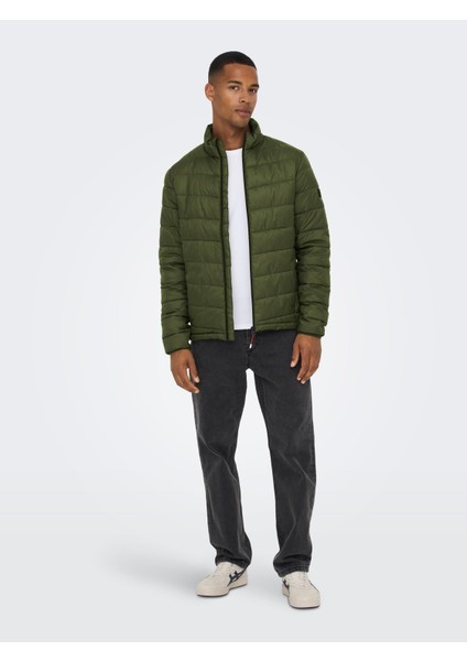 Carven Quilted Puffer Otw Noos Erkek Haki Mont 22023051-0310