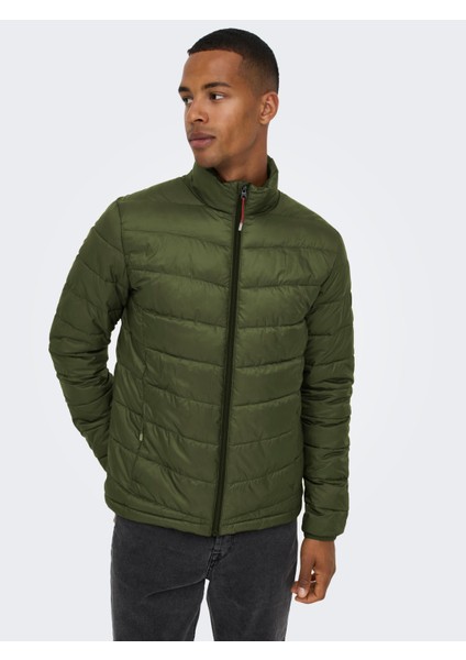 Carven Quilted Puffer Otw Noos Erkek Haki Mont 22023051-0310