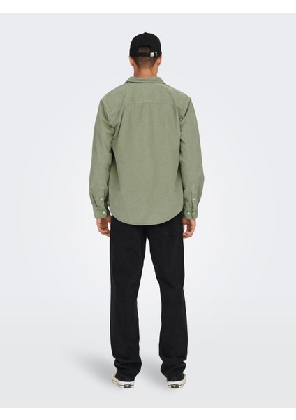 Alp Rlx 2pkt Washd Cord Ls Shirt Noos Erkek Yeşil Gömlek 22024716-21 modelleri