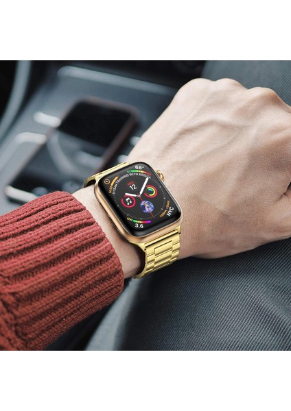 Apple Watch Ultra/Ultra 2 Kordon 49MM 44MM 45MM 42MM 41MM 40MM 38MM Metal Klasik Kordon Apple Watch Serisi 9 8 7 6 5 4 3 2 1 Se Titanyum Ayarlama Aparatlı Paslanmaz Kordon