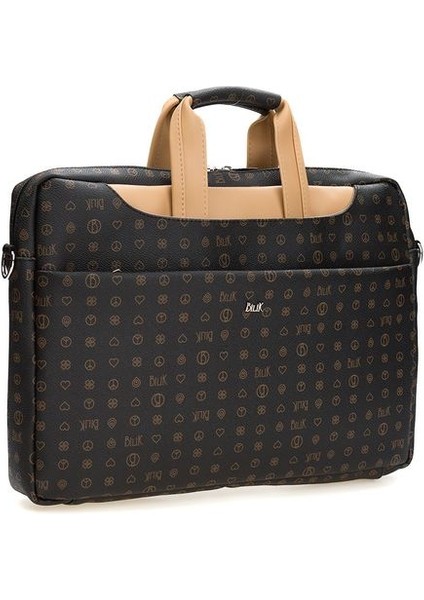 Monogram Siyah/camel Unisex Laptop & Evrak Çantası Brıefcase-Mn fiyatları