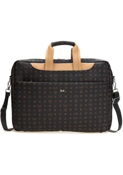 Monogram Siyah/camel Unisex Laptop & Evrak Çantası Brıefcase-Mn fırsatları