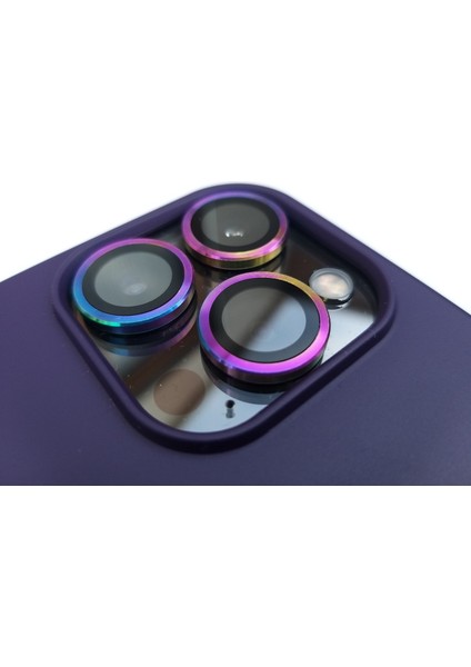 iPhone 14 Pro / 14 Pro Max Uyumlu Bukalemun Halka Set Kamera Lens Koruyucu