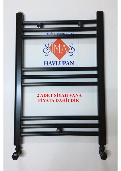 500X700 Siyah Havlupan + 2 Adet Siyah Vanalı
