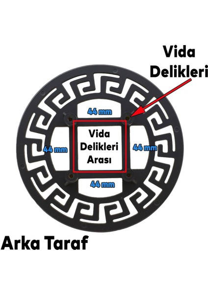 Versace Kulp Mobilya Çekmece Dolap Kapak Kulpu Kulbu Plastik Mat Siyah
