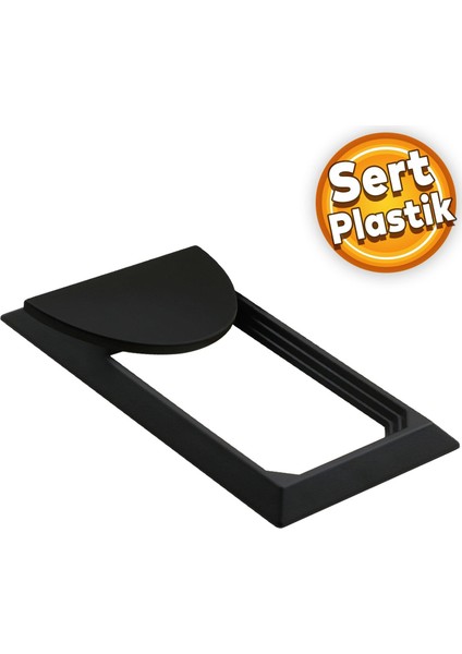 Veyron Dörtgen Kulp Mobilya Çekmece Dolap Kapak Kulpu Kulbu Plastik Mat Siyah