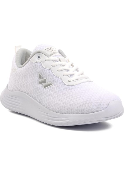 Aldan Beyaz Fileli Hava Alan Spor Ayakkabı