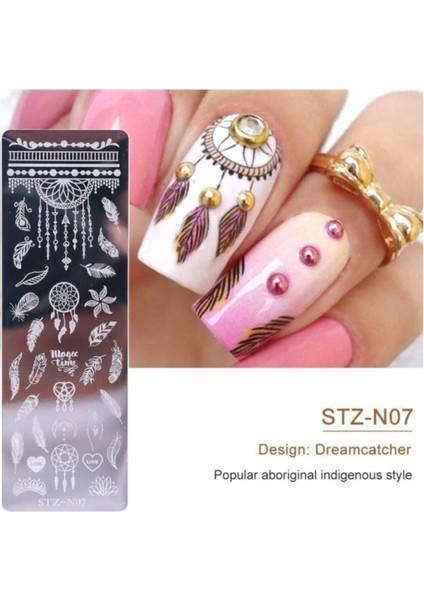 Nail Art Stamp Baskı Plağı N07