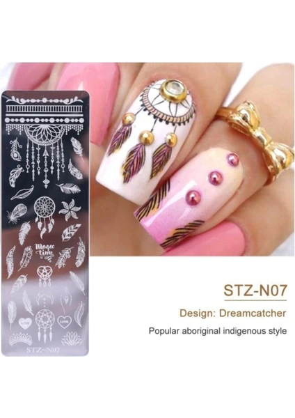 Nail Art Stamp Baskı Plağı N07