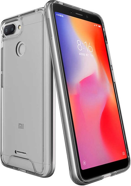 Xiaomi Redmi 6 Kılıf Kamera Korumalı Darbe Emici Şeffaf Tank Tam Koruma Silikon Kapak