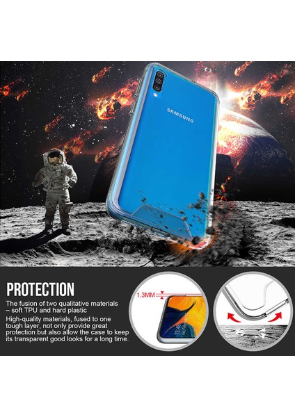 Samsung Galaxy A30S Kılıf Kamera Korumalı Darbe Emici Şeffaf Tank Tam Koruma Silikon Kapak fiyatları