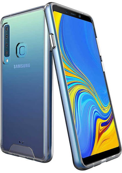 Samsung Galaxy A9 2018 Kılıf Kamera Korumalı Darbe Emici Şeffaf Tank Tam Koruma Silikon Kapak