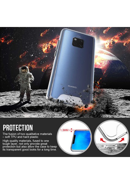 Huawei P20 Lite Kılıf Kamera Korumalı Darbe Emici Şeffaf Tank Tam Koruma Silikon Kapak modelleri