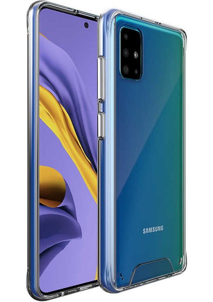 Samsung Galaxy A71 Kılıf Kamera Korumalı Darbe Emici Şeffaf Tank Tam Koruma Silikon Kapak