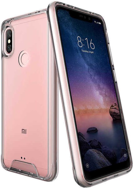 Xiaomi Redmi Note 6 Pro Kılıf Kamera Korumalı Darbe Emici Şeffaf Tank Tam Koruma Silikon Kapak fiyatları