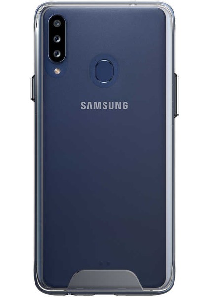 Samsung Galaxy M30 Kılıf Kamera Korumalı Darbe Emici Şeffaf Tank Tam Koruma Silikon Kapak