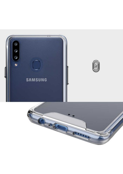 Samsung Galaxy M30 Kılıf Kamera Korumalı Darbe Emici Şeffaf Tank Tam Koruma Silikon Kapak